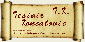 Tešimir Končalović vizit kartica